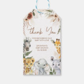 ボホサファリベイビーシャワーメッセージカード ギフトタグ (正面)