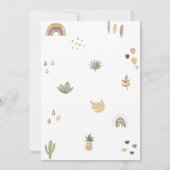 ボホサファリベイビーシャワー 招待状 (裏面)