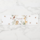 ボホサファリ動物の赤ちゃんシャワー ペットボトルラベル (シングルラベル)