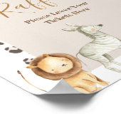 ボホサファリ動物水彩色おむつラッフル ポスター (角)