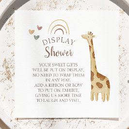 ボホサファリ水彩赤ちゃんシャワー表示シャワー エンクロージャーカード