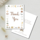 ボホサファリ水彩赤ちゃんシャワー サンキューカード