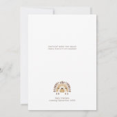 ボホサファリ水彩赤ちゃんシャワー 招待状 (裏面)