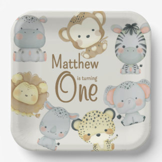 ボホサファリ紙プレート ペーパープレート