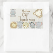 ボホサファリ誕生日ステッカー 長方形シール (バッグ)