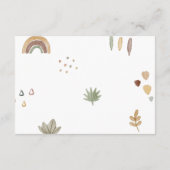 ボホサファリ赤ちゃんシャワーベビー エンクロージャーカード (裏面)