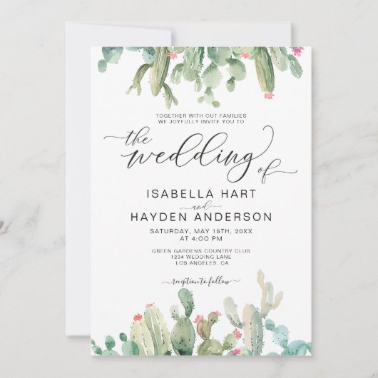 ボホサボサボサボサボサボサク結婚ツ 招待状 (正面)