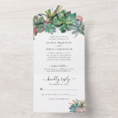 ボホサボサボサボサボサボサボテンフローラ結婚ズ オールインワン招待状 (内側)