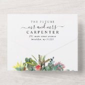 ボホサボサボサボサボサボサボテンフローラ結婚ズ オールインワン招待状 (裏面)