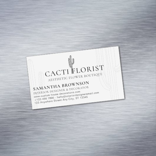ボホサボサボサボテン砂漠の花 マグネット名刺 (インサイチュ)