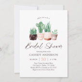 ボホサボサボテン多肉ブライダルシャワー 招待状 (正面)