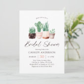 ボホサボサボテン多肉ブライダルシャワー 招待状 (スタンド正面)