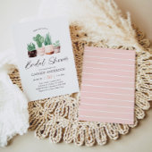 ボホサボサボテン多肉ブライダルシャワー 招待状