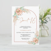 ボホサボスパンパスグラススウィート16誕生日 招待状 (スタンド正面)