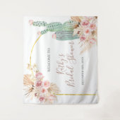 ボホサボスフローラブライダルシャワーサインタペストリー タペストリー (正面)