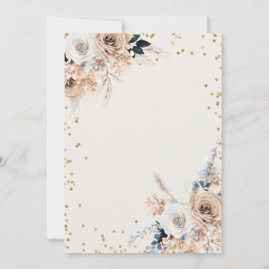 ボホサボタックスフローラタコアクアベビーショー 招待状 (裏面)