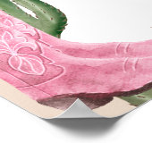 ボホサボテンのパンパスブーツベビーウェルカムシャワー ポスター (角)