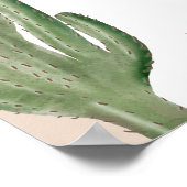 ボホサボテンパンパスアーチウェルカムブライダルシャワー ポスター (角)