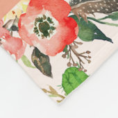 ボホサボテン水彩毛布カスタマイズ布 フリースブランケット (角)