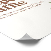 ボホサボテン赤ちゃんシャワーおむつラッフルサイン ポスター (角)