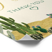 ボホサボテン赤ちゃんシャワーギフトサイン ポスター (角)