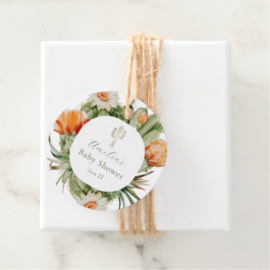 ボホサボテン赤ちゃんシャワー フェイバータグ (インサイチュ)