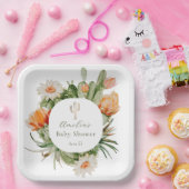 ボホサボテン赤ちゃんシャワー ペーパープレート (パーティー)