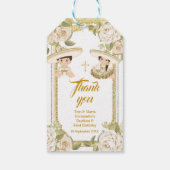 ボホサボピンク花ありがとうラベル ギフトタグ (裏面)