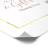 ボホサボピンク花カード&ギフトサイン ポスター (角)