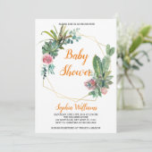 ボホサボベビーシャワー招待状 招待状 (スタンド正面)