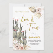 ボホサボラブアンドタコスブライダルシャワー発明 招待状 (正面)