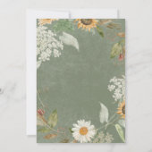 ボホサマーサンフラワー&デイジーグリーンブライダルランチ 招待状 (裏面)