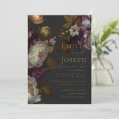 ボホサマーバラヴィンテージ結婚審美的 招待状 (スタンド正面)