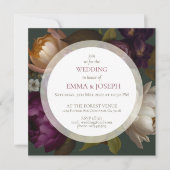 ボホサマーバラヴィンテージ結婚審美的 招待状 (正面)