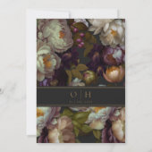 ボホサマーバラヴィンテージ結婚審美的 招待状 (裏面)