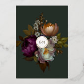 ボホサマーバラヴィンテージ結婚審美的 箔招待状 (裏面)