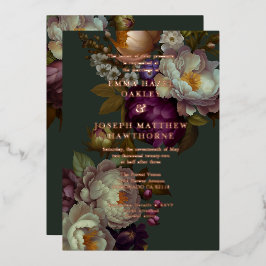 ボホサマーバラヴィンテージ結婚審美的 箔招待状