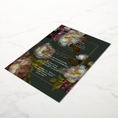 ボホサマーバラヴィンテージ結婚審美的 箔招待状 (回転した状態)