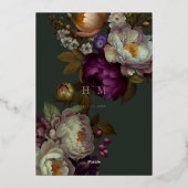 ボホサマーバラヴィンテージ結婚審美的 箔招待状 (裏面)