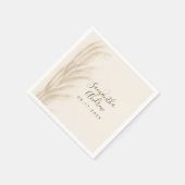 ボホサマーパンパスグラスの水の色結婚の's スタンダードカクテルナプキン (角)