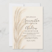 ボホサマーパンパスグラスの水の色結婚の's 招待状 (正面)