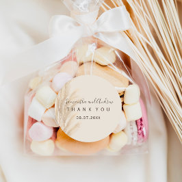 ボホサマーパンパスグラス水彩ありがとう ラウンドシール