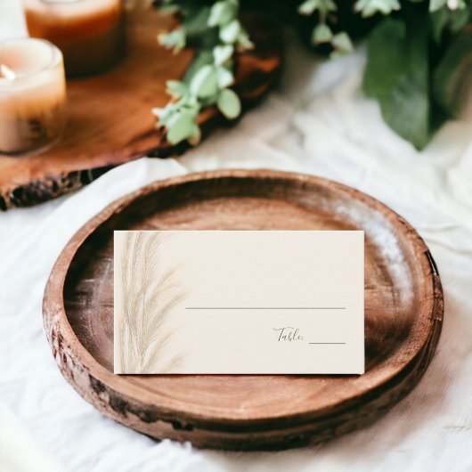 ボホサマーパンパスグラス水彩表番号 プレイスカード