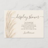 ボホサマーパンパスグラス水彩表示シャワー エンクロージャーカード (正面)