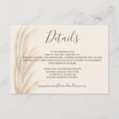 ボホサマーパンパスグラス水彩詳細 エンクロージャーカード (正面)