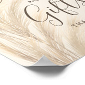 ボホサマーパンパスグラス結婚ズのカードの贈り物 ポスター (角)