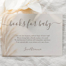 ボホサマーパンパス草の水色の本のベビー エンクロージャーカード