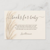 ボホサマーパンパス草の水色の本のベビー エンクロージャーカード (正面)