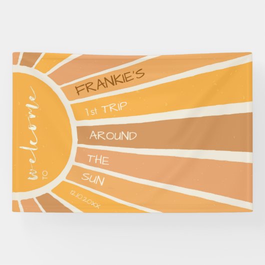 ボホサマーファーストトリップのまわりにサンウェルカムサイン 横断幕 (横)