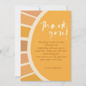 ボホサマーファーストトリップのまわりにサンフォト誕生日 サンキューカード (正面)